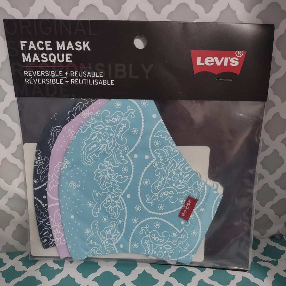Levi's Re-Usable Bandana Print Reversible Face Mas